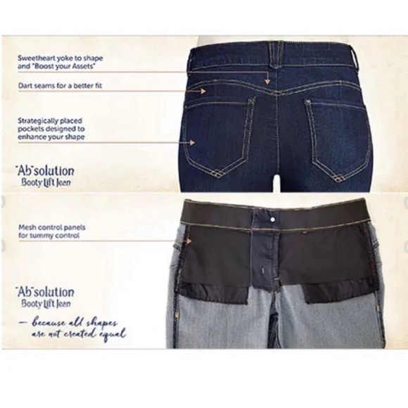 Democracy Ab Technology Stretchy Tummy Slim Mid Rise Medium Wash Skinny Jeans 10 - Picture 14 of 16